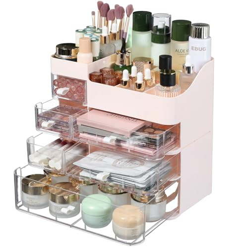 Plastic White 3 Drawer Makeup Organizer F969152