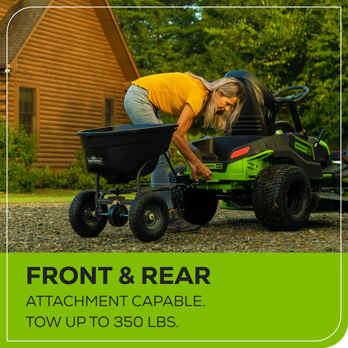 60V 42 Cordless Battery Riding Lawn Mower with 8.0Ah Batteries S224083