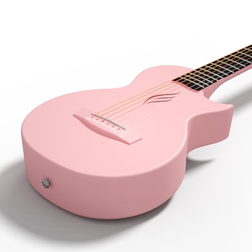 Carbon Fiber Acoustic Guitar 1/2 Size with Starter Bundle Kit (Black) X653540