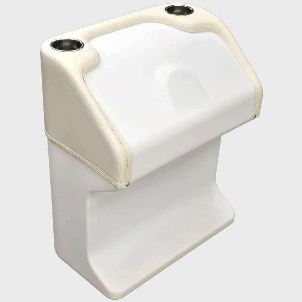 White Beige Pontoon Boat Steering Console X6685