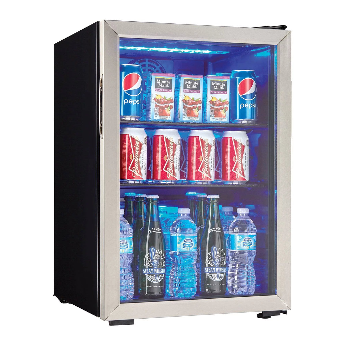 95 Can 2.6 Cu. Ft. Beverage Center Mini Fridge with Glass Door S78481