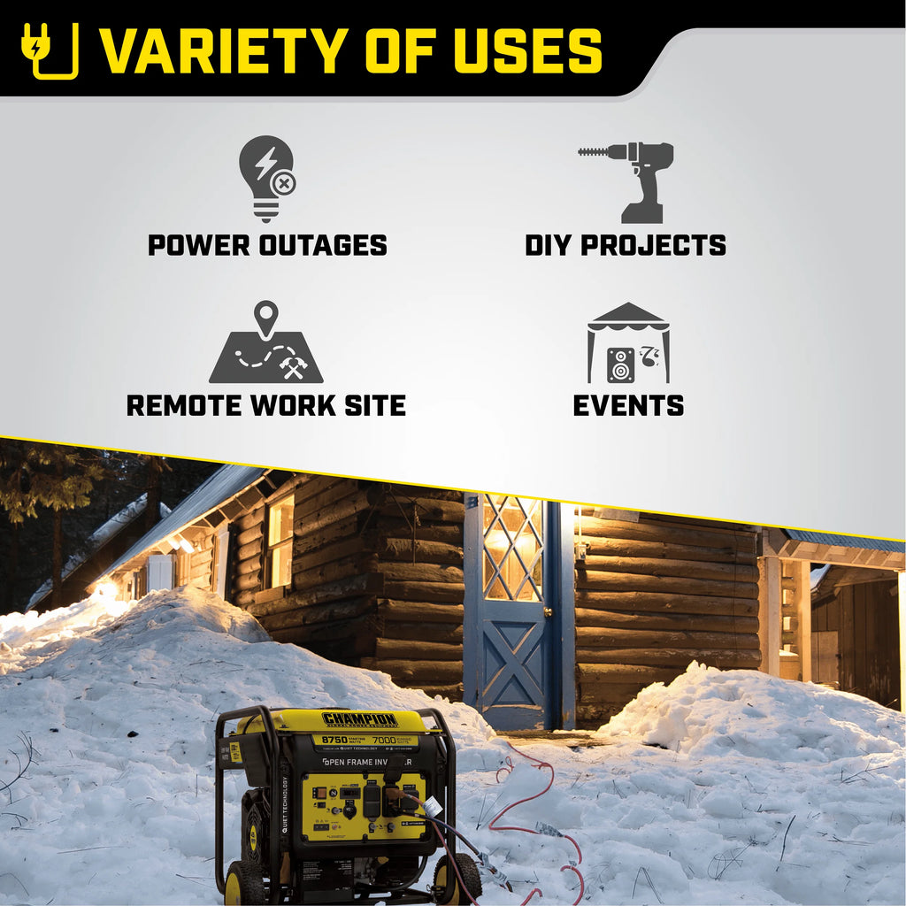 8750-Watt Open Frame Inverter with Electric Start M46868