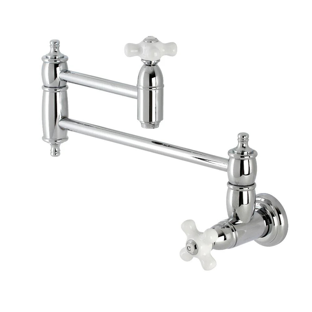 Two-Handle Wall Mount Pot Filler in Polished Chrome N35140