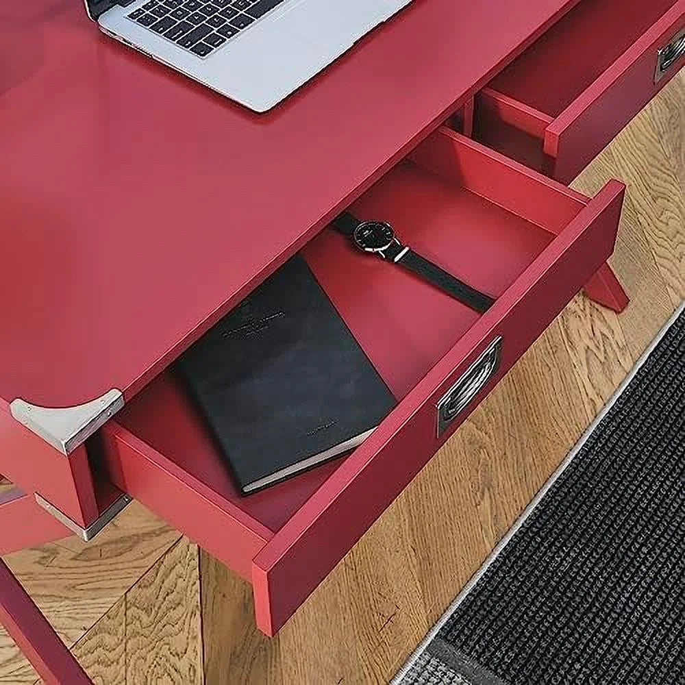 White Computer Desk with Drawers K9056