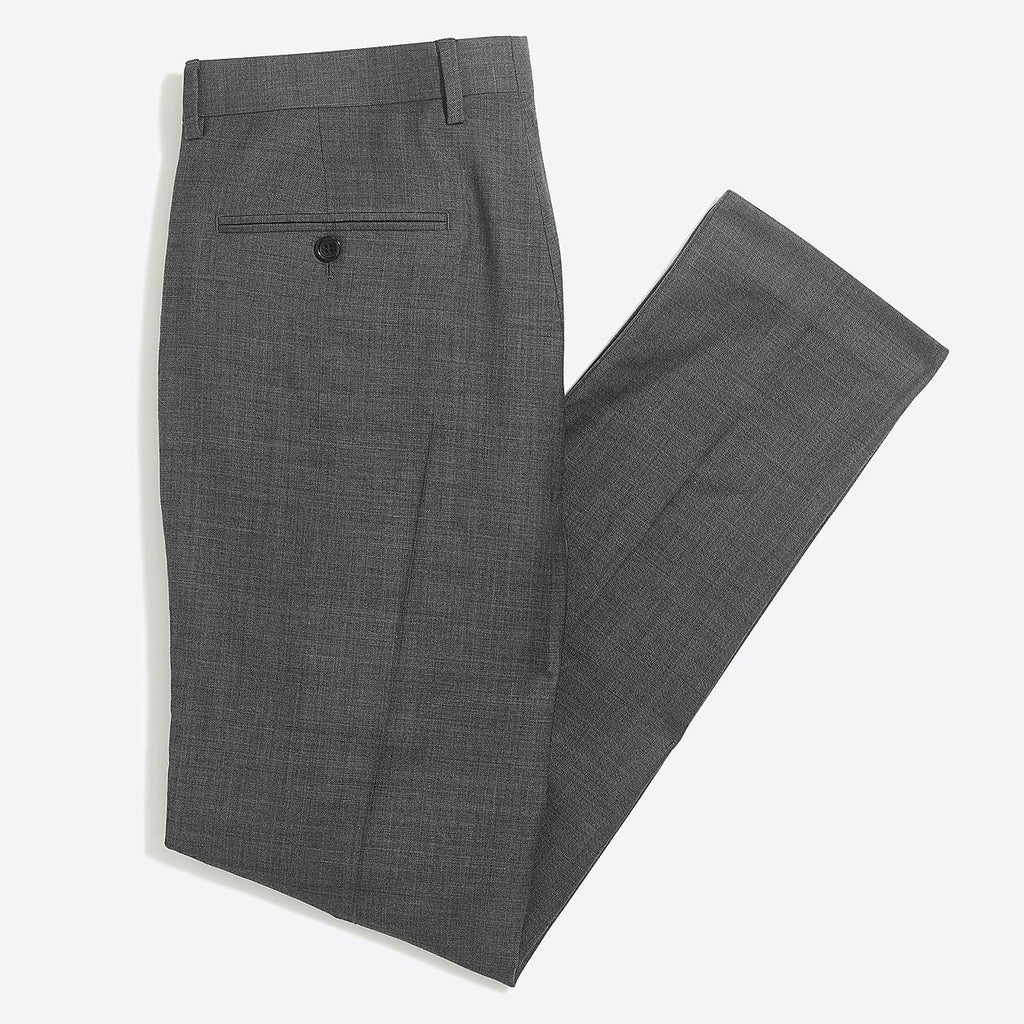 Charcoal Worsted Wool Slim Suit Pant W845