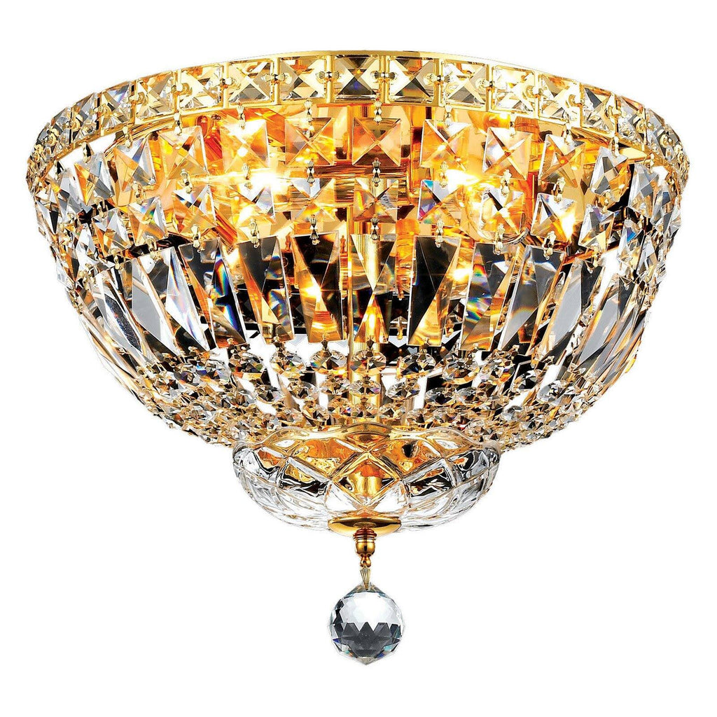 8 Light Gold Flush Mount Crystal Q6242
