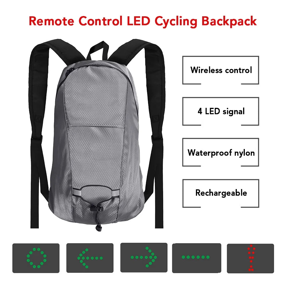 Turn Signal Bike Pack 15L Waterproof Wireless Remote Control Bag O8002