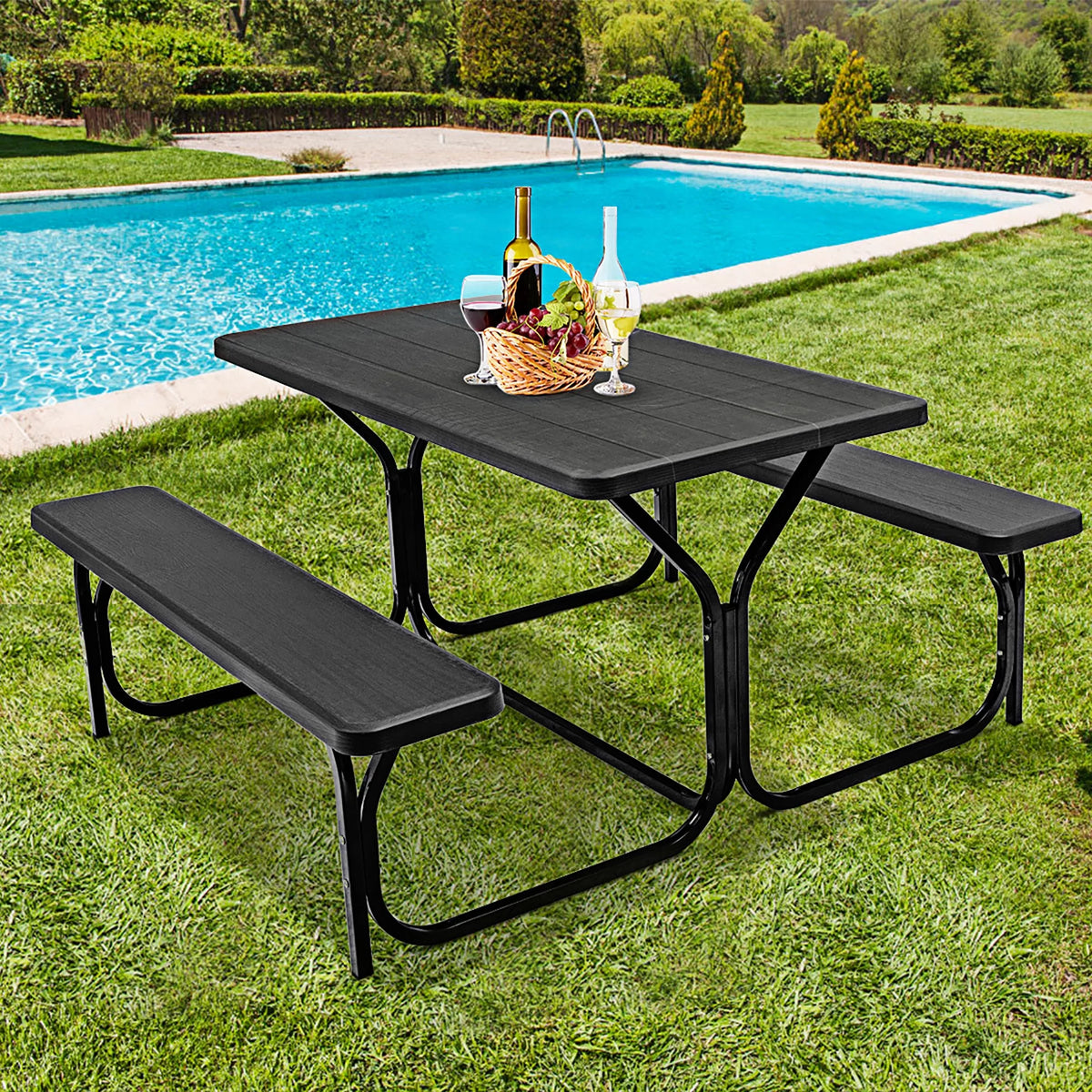 Green Picnic Table Bench Set L1145