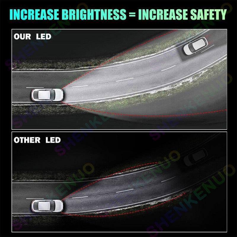 4pc 6000K White H9 H11 High/Low Beam Headlights M182