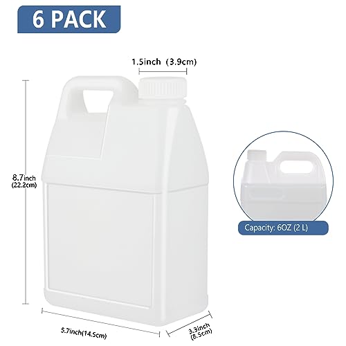 2.5 Gallon Clear Plastic HDPE Jugs with Lids D392