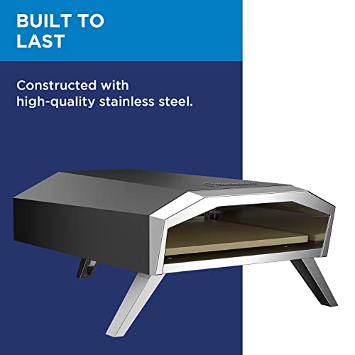 Electric Pizza Oven with 12 Inch Ceramic Stone, Stainless Steel C350614