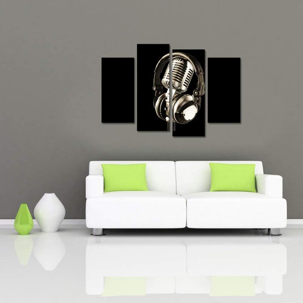Black and White Framed Canvas Wall Art 4 Panels T666723