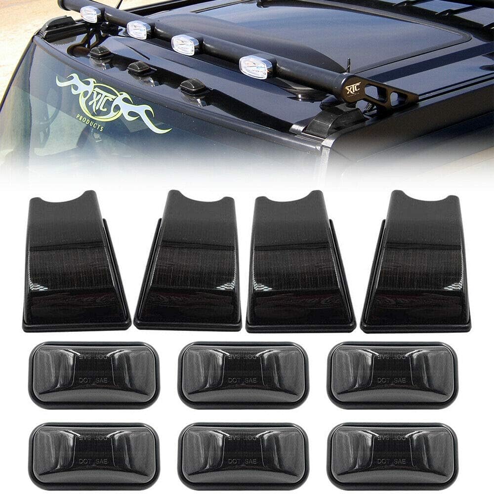 10pcs LED Cab Marker Light Housing Smoke Lens Roof Top Clearance Light Cover M7703