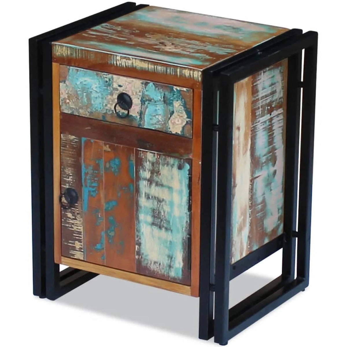Reclaimed Wood Nightstand with Storage Drawer N745633