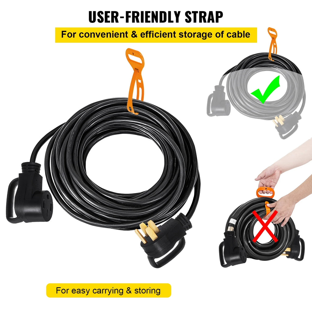 50 ft 50 Amp RV Extension Cord with Molded Connector V78194