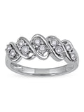 10K White Gold Diamond S-Link Band O2706