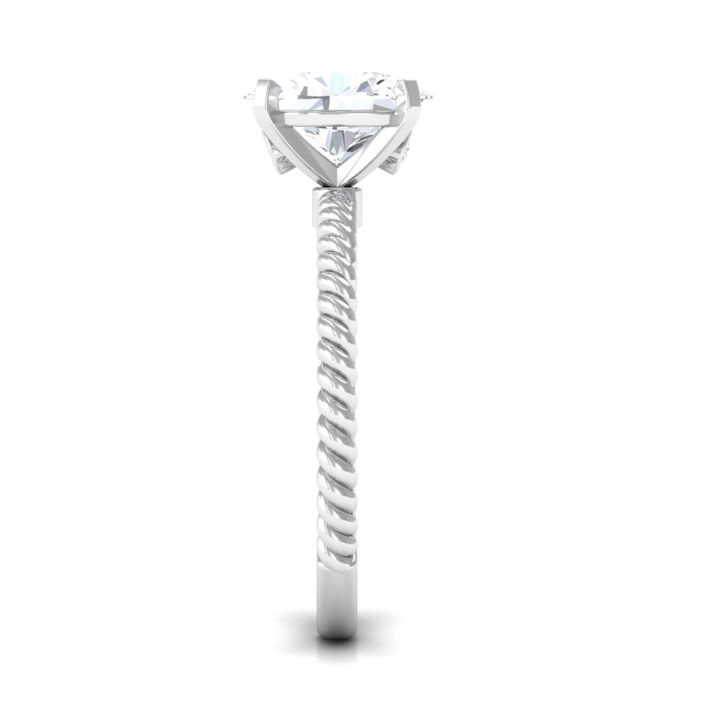 Oval Zircon Solitaire Engagement Ring, 925 Sterling Silver, 8X10 mm I3832