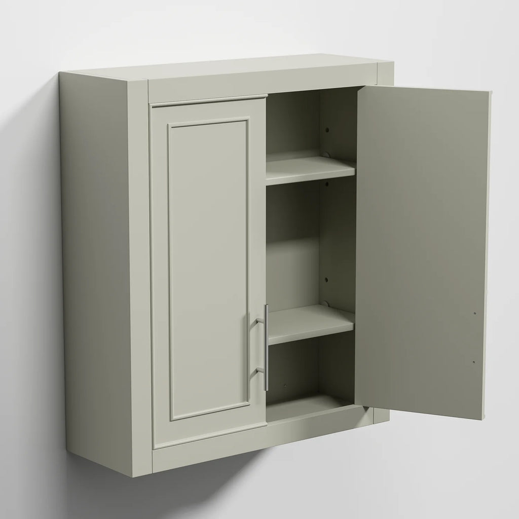 Gray Wood Wall Mounted Storage Cabinets R6454