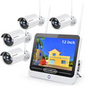 3MP Wireless Security Camera System with 12” Monitor Q8513