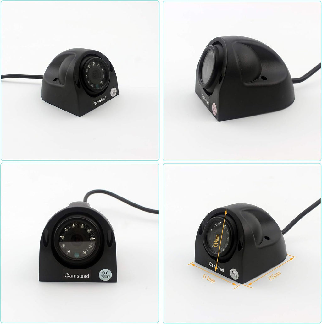 9 inch Monitor Car Backup Camera System with Quad Split Screen CCD Waterproof Night Vision Rear View Camera K173875