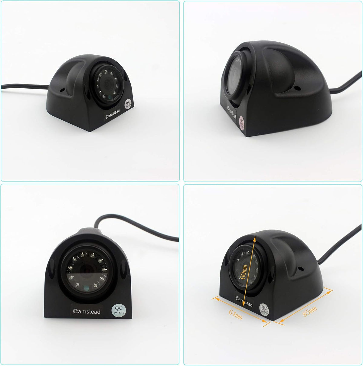 9 inch Monitor Car Backup Camera System with Quad Split Screen CCD Waterproof Night Vision Rear View Camera K173875