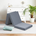 4'' Memory Foam Tri-Fold Mattress, Blue, Narrow Twin C78430