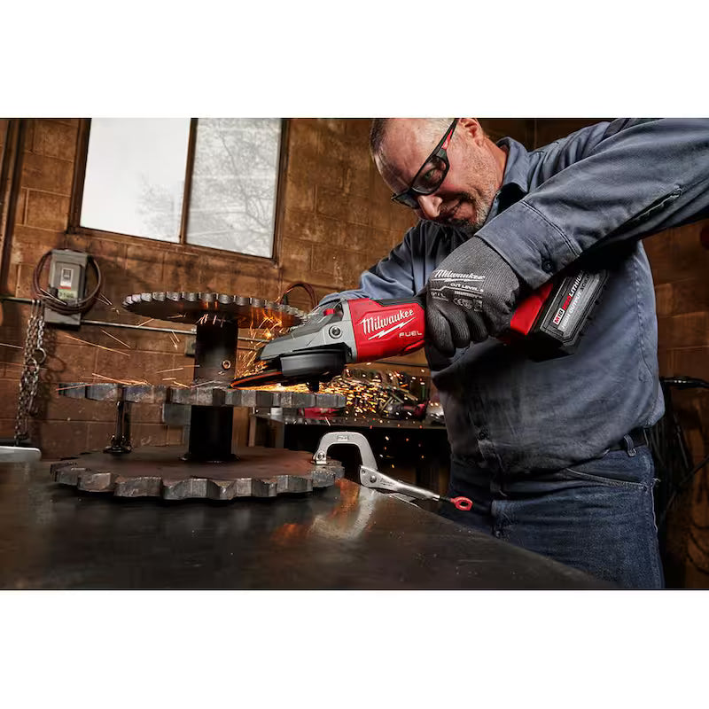 18-Volt Lithium-Ion Brushless Cordless 5 in. Flathead Braking Grinder R5195