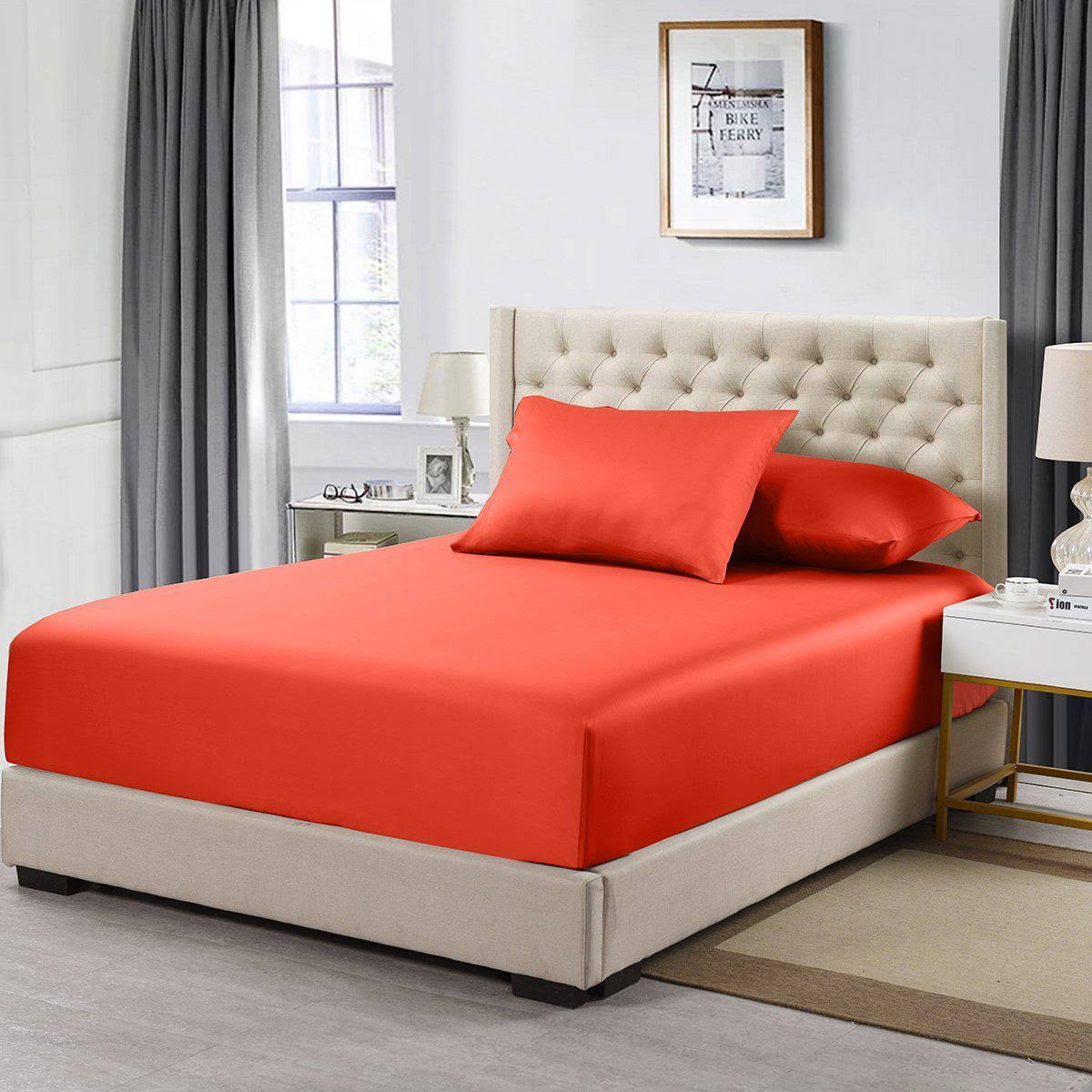 Bamboo Coral Fitted Sheet P712