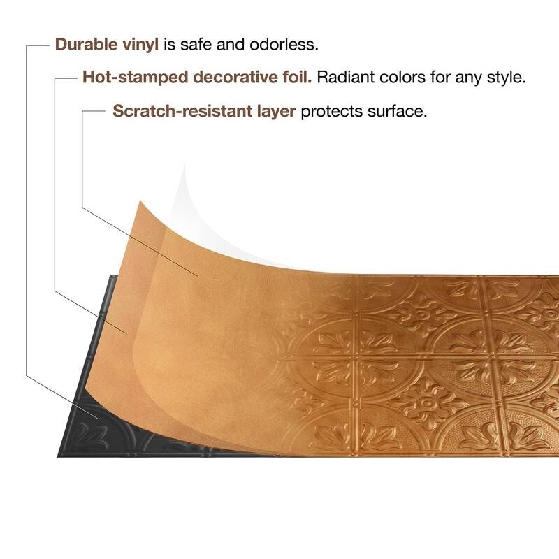 Bermuda Bronze 2ft x 4ft Glue Up Ceiling Tile (5 Pack) V78492