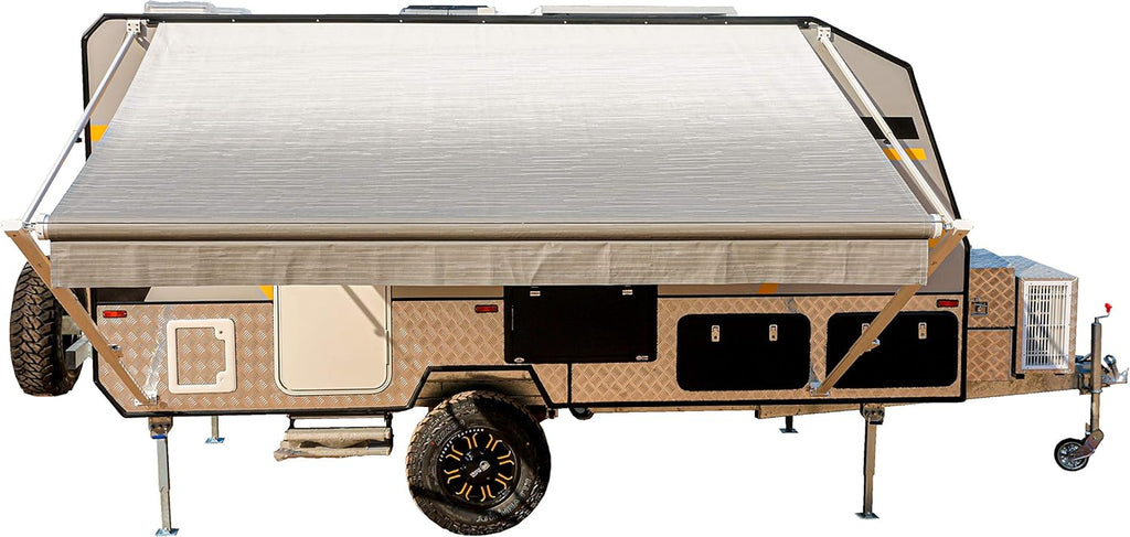 Black 12x8 Ft Retractable RV Trailer Awning G93052