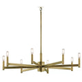 Natural Brass 8-Light Candle Chandelier P713686