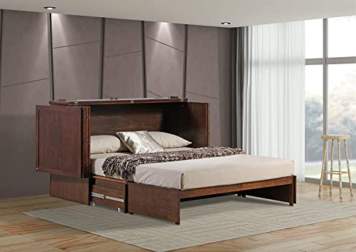 Queen Murphy Cabinet Bed with Charging Station K68892