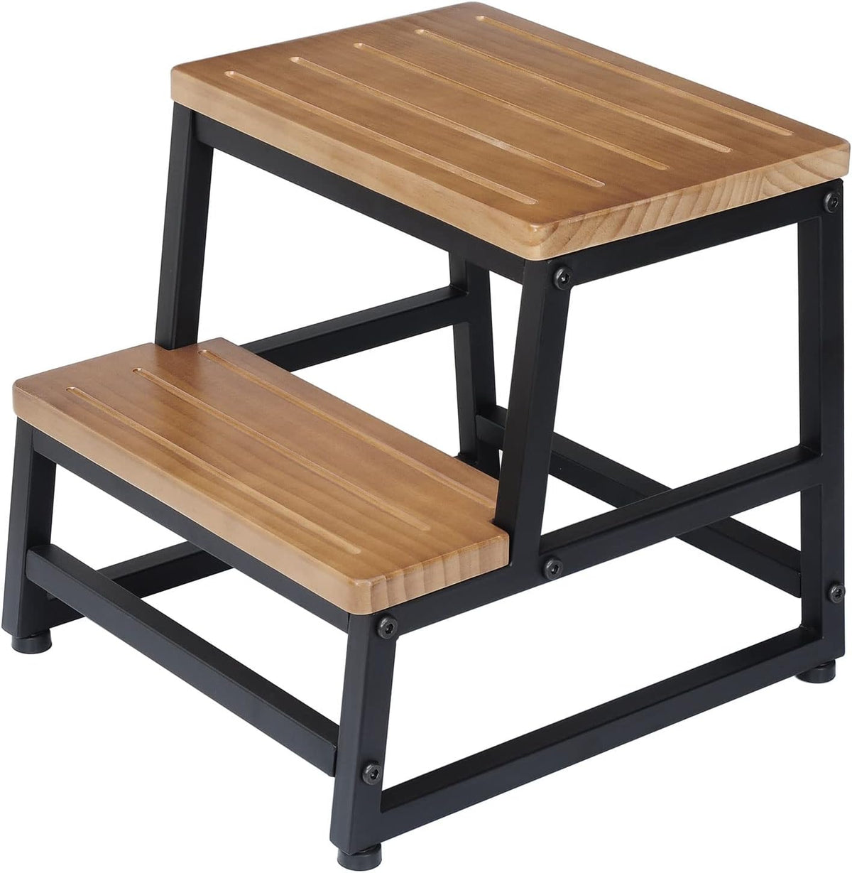 Pack of 2 Dark Walnut Bed Steps with 500lb Load Capacity E8368