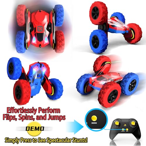 Remote Control Stunt Car with Lights Double-Sided J818