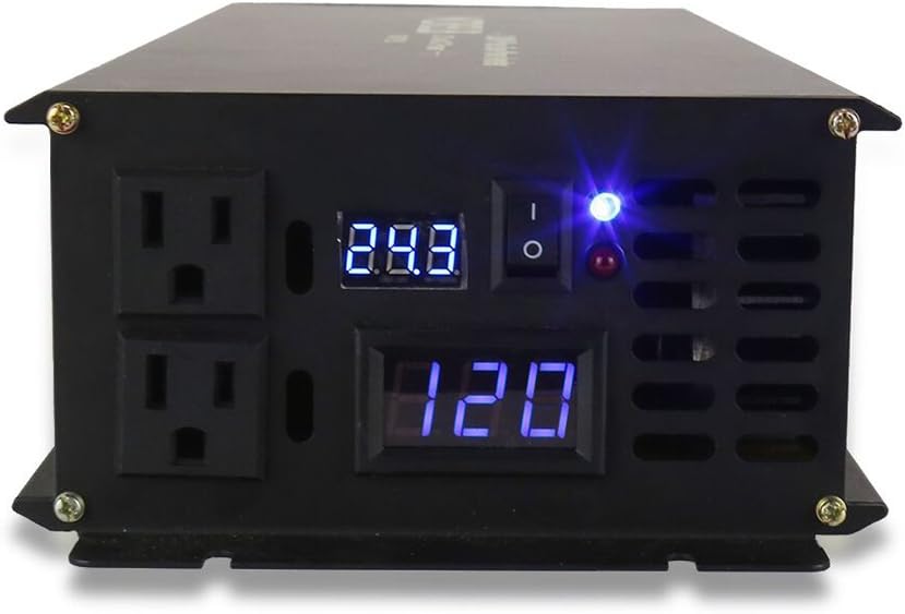 2500W Pure Sine Wave Power Inverter 12V 120V DC AC Converter B7015
