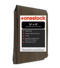 12 ft. x 12 ft. Heavy Duty Reversible Brown Poly Tarp with Grommets W1634