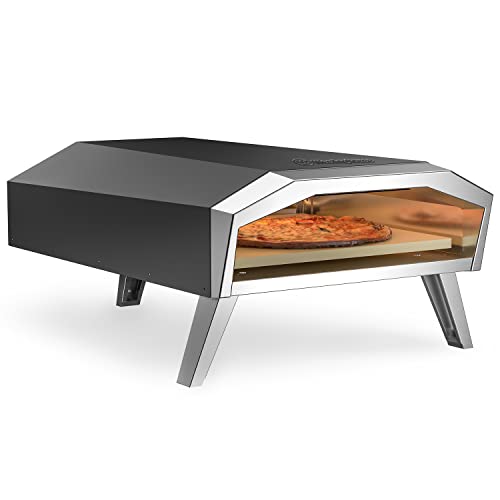 Electric Pizza Oven with 12 Inch Ceramic Stone, Stainless Steel C350614