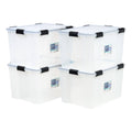 Clear 74 qt Weathertight Storage Box 4 Pack O941943