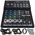 8-Channel Compact Mixer with Cables and Cleaning Cloth K355