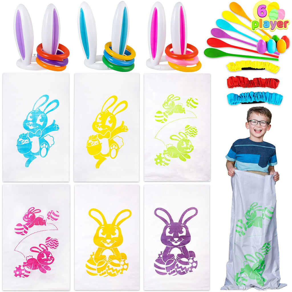 36Pcs 6 Player Easter Potato Sack Race Bags for Kids U6244
