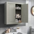 Gray Wood Wall Mounted Storage Cabinets R6454