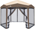 6 Sided Pop-Up Camping Gazebo with Mosquito Netting Q2197