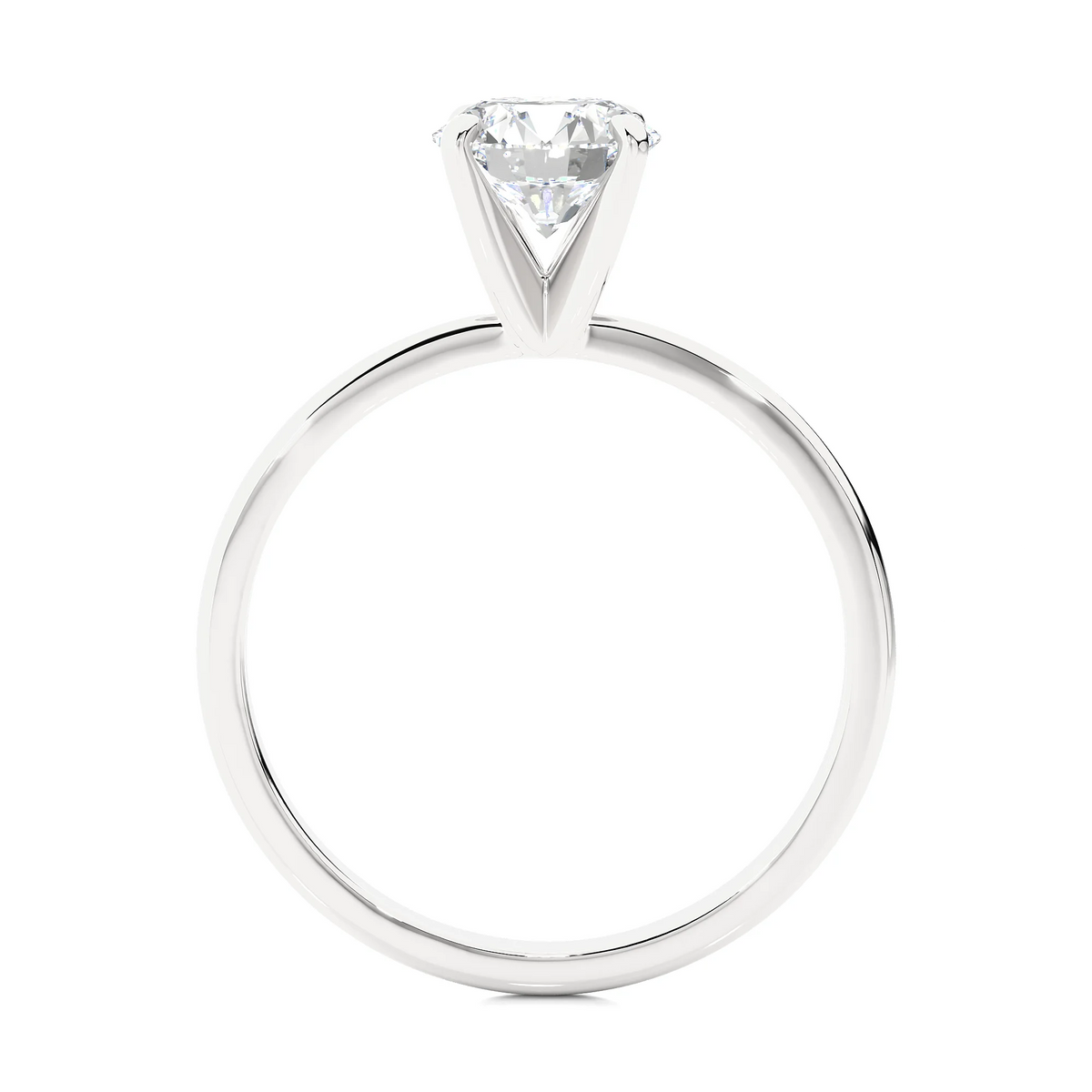 14k White Gold Solitaire Engagement Ring L3209