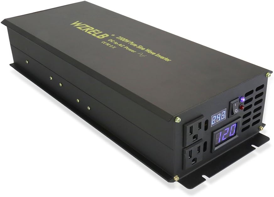 2500W Pure Sine Wave Power Inverter 12V 120V DC AC Converter B7015