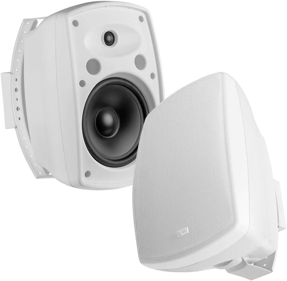 White 5.25 Indoor Outdoor Speaker Pair A60545
