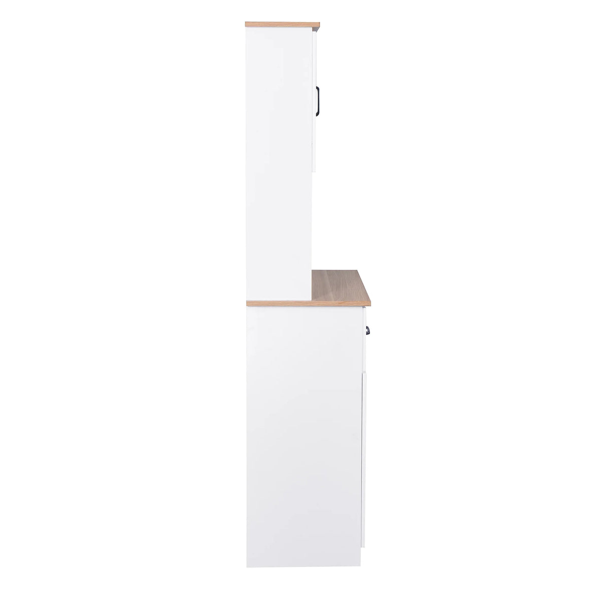 White Tall Wooden Kitchen Cabinet with 2 Drawers I11376