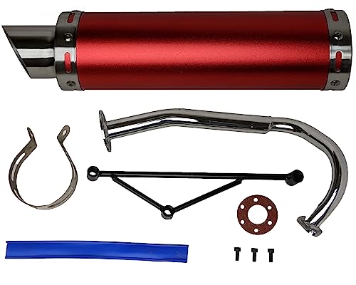 High Performance Exhaust System Muffler for GY6 50cc Scooter Moped (Black) E35342