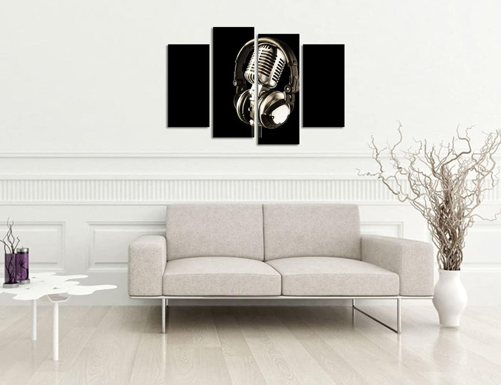 Black and White Framed Canvas Wall Art 4 Panels T666723