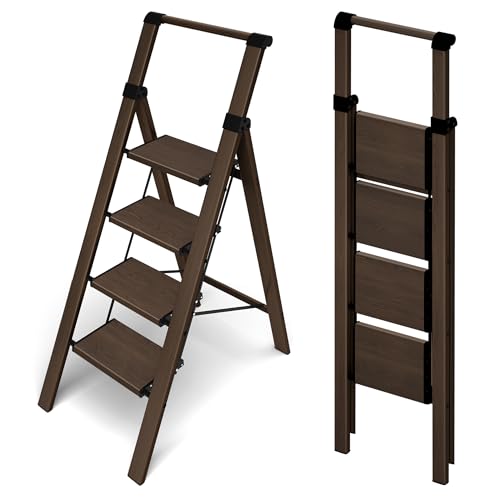 3 Step Foldable Aluminum Step Ladder with Handgrip N661