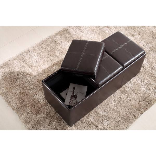 Brown Storage Ottoman U95593